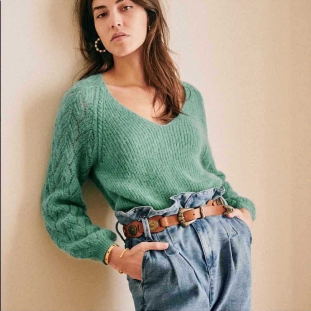 SÉZANE Diane Mohair Wool Knit Jumper Sz XS - Picture 2 of 11
